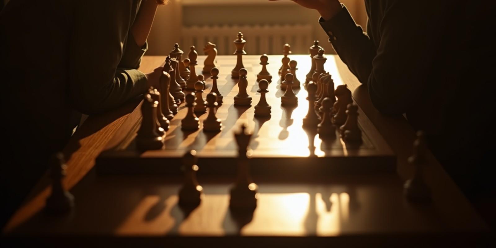 Representación conceptual de un propietario compitiendo contra sí mismo en un tablero de ajedrez, simbolizando el riesgo de vender sin exclusiva.